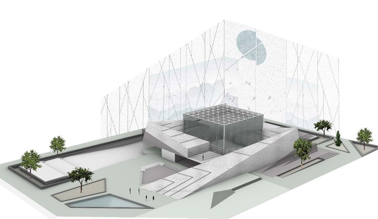 Pixel, museum of video games, axonometric view